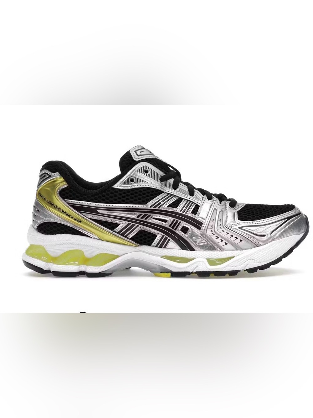 Asics Men's Black and Silver lemon spark gel kayano
14 Athletic Running Shoes